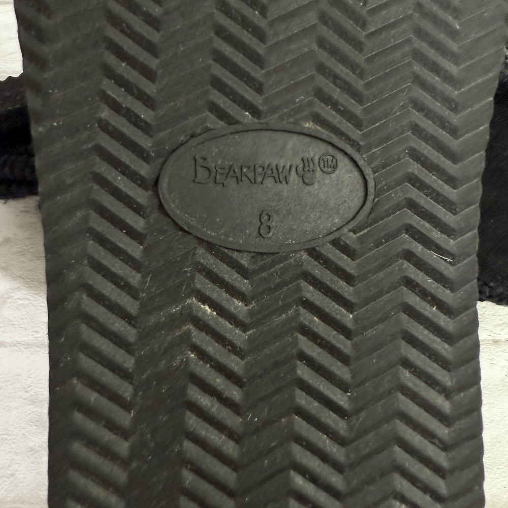BEARPAW Black Classic Knitted Tall Three Button Boot Suede Heel Women's size 8 - Picture 6 of 14